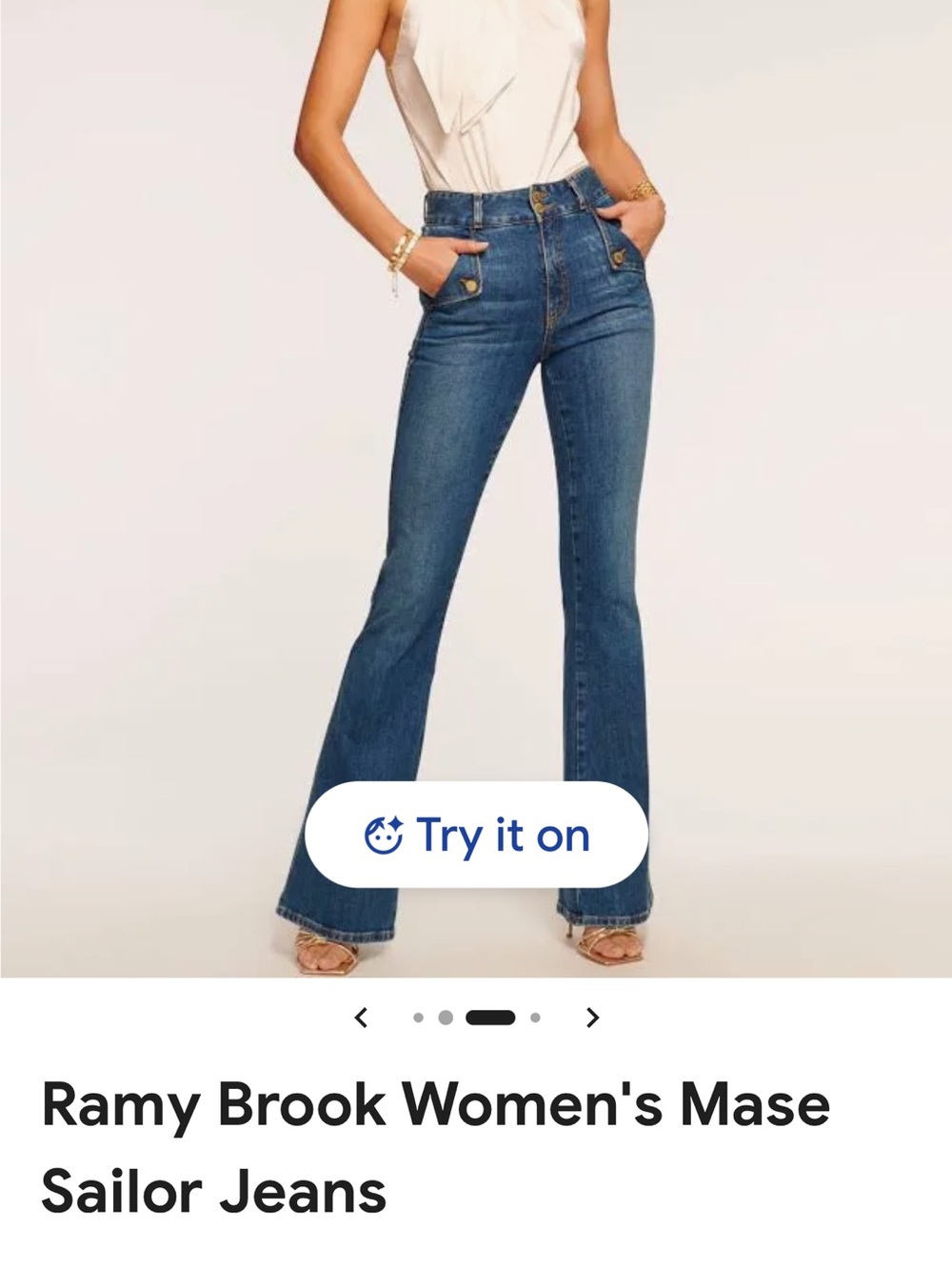 Ramy Brook Mase Flared Sailor Jeans - Denim Blue
